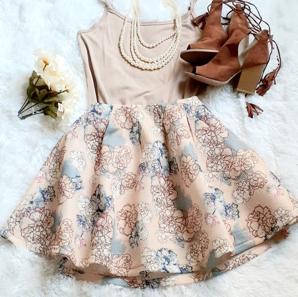 Befree Fashion floral skater skirt